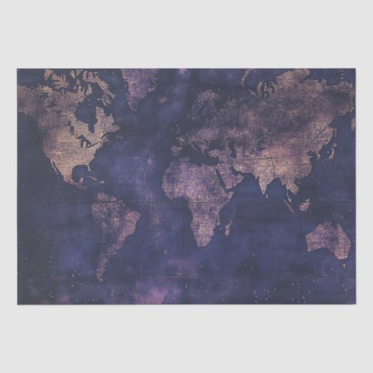 ヴィンテージ天球世界地図(9) 薄葉紙 (正面)