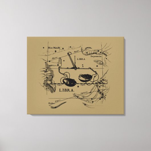 ヴィンテージ天秤座ヘベリアススタイル キャンバスプリント (正面)