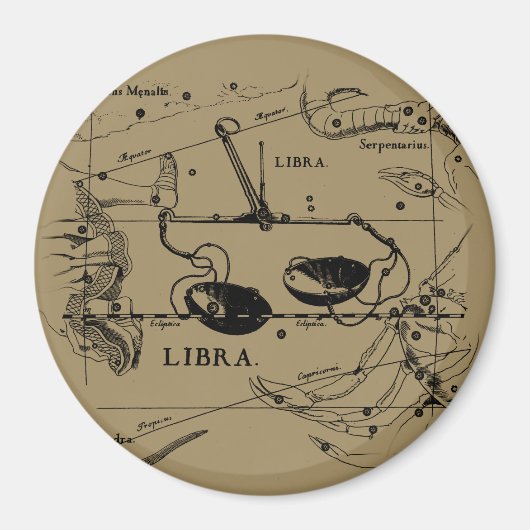 ヴィンテージ天秤座ヘベリアススタイル マグネット (正面)