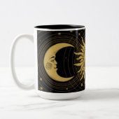 ヴィンテージ天空ゴールデンサン&ムーンオンブラック ツートーンマグカップ (左)