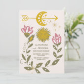 ヴィンテージ天結婚植物学 招待状 (スタンド正面)