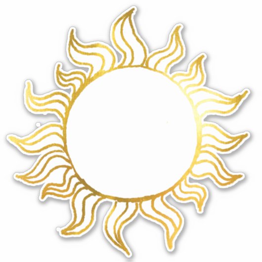 ヴィンテージ天芸術ウィッチーカッコいいゴールデンフォイルサン シール (正面)