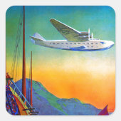 ヴィンテージ太平洋旅行 スクエアシール (正面)