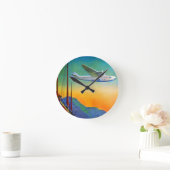 ヴィンテージ太平洋旅行 ラウンド壁時計 (ホーム)