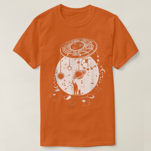 ヴィンテージ太陽のシステム天文学サイエンスファーザー Tシャツ (デザイン正面)