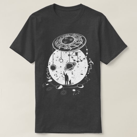 ヴィンテージ太陽のシステム天文学サイエンスファーザー Tシャツ (デザイン正面)