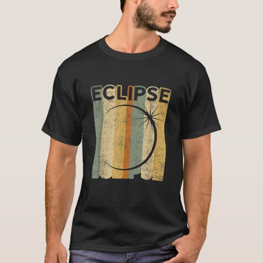 ヴィンテージ太陽のレトロEclipse TシャツサンムーンスカイT Tシャツ (正面)