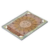 ヴィンテージ太陽タロットカード 天体アート ノートブック (左側)