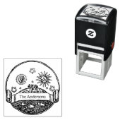 ヴィンテージ太陽ムーンスターズ海惑星地球名 セルフインキングスタンプ (インサイチュ)