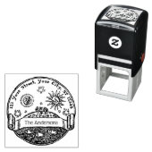 ヴィンテージ太陽月星海地球名前住所 セルフインキングスタンプ (インサイチュ)