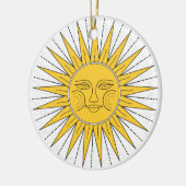 ヴィンテージ太陽、月、雲、星 セラミックオーナメント (左)