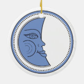 ヴィンテージ太陽、月、雲、星 セラミックオーナメント (裏面)