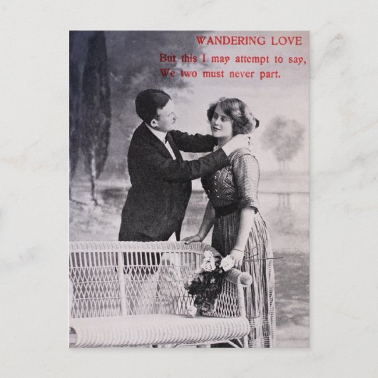 ヴィンテージ夫婦の白黒 ポストカード (正面)