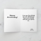 ヴィンテージ夫婦黒猫オンロック記念日 カード (内部)