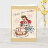 ヴィンテージ夫誕生日グリーティングカード カード (黄色い花)