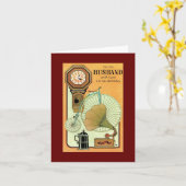 ヴィンテージ夫誕生日 カード (黄色い花)