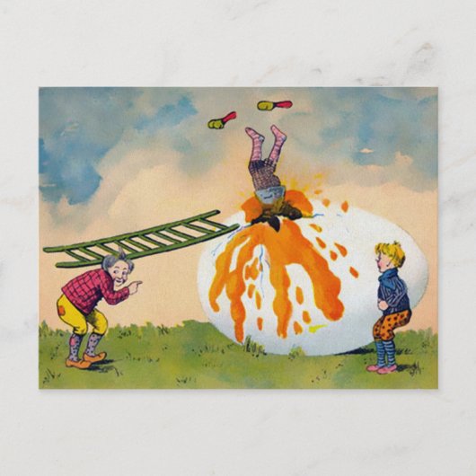 ヴィンテージ奇数イースターポストカード ポストカード (正面)