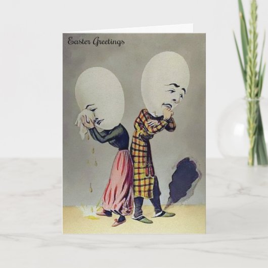 ヴィンテージ奇数エッグヘッド復活祭カード シーズンカード (正面)