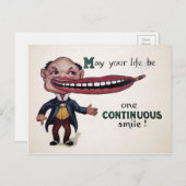 ヴィンテージ奇数スマイルビクトリアンはがき ポストカード (正面/裏面)