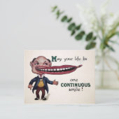 ヴィンテージ奇数スマイルビクトリアンはがき ポストカード (スタンド正面)