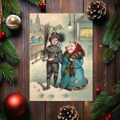 ヴィンテージ奇数ピグレディークリスマスカード シーズンカード