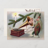 ヴィンテージ奇数ピネコーンクリスマスポストカード ポストカード (正面/裏面)