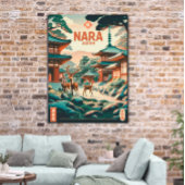 ヴィンテージ奈良，日本 – レトロ旅行ポスター ポスター