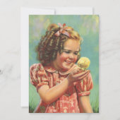 ヴィンテージ女の子とベビーシック、幸せな子供の笑顔 (正面)