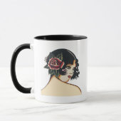 ヴィンテージ女の子らしい女の子 マグカップ (左)