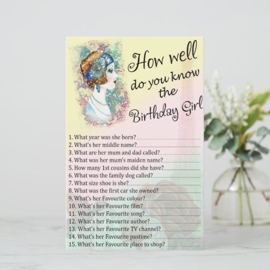 ヴィンテージ女の誕生日はなんて上手に知ってるんだ (スタンド正面)