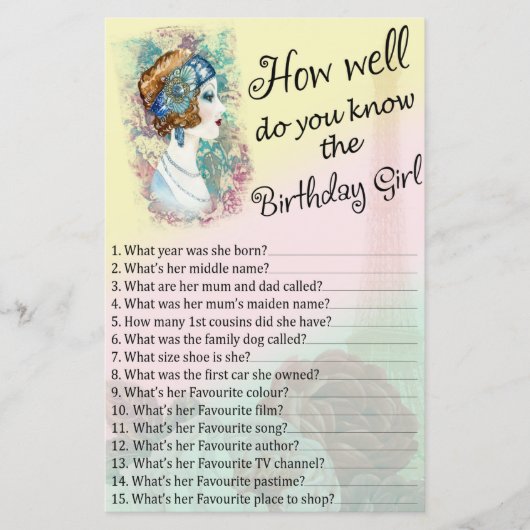 ヴィンテージ女の誕生日はなんて上手に知ってるんだ (正面)