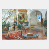 ヴィンテージ女エレガントの子のデコパージュ ラッピングペーパーシート (正面3)