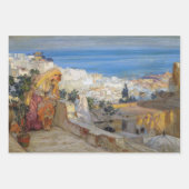 ヴィンテージ女エレガントの子のデコパージュ ラッピングペーパーシート (正面2)