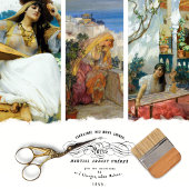 ヴィンテージ女エレガントの子のデコパージュ ラッピングペーパーシート