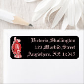 ヴィンテージ女ビクトリアン性スカル「美しいの運命」 ラベル (インサイチュ)