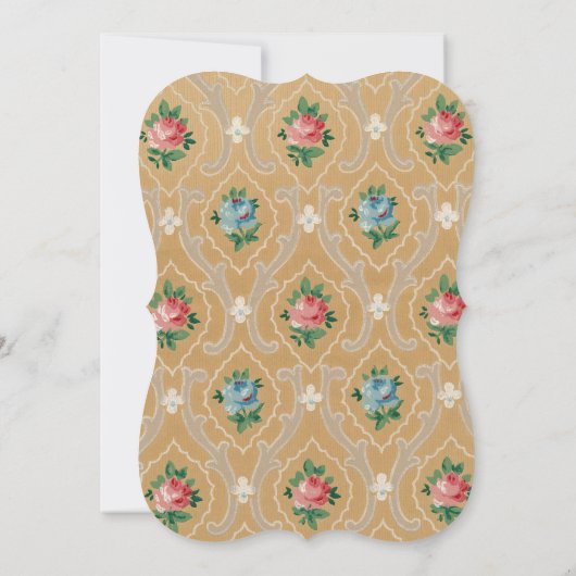 ヴィンテージ女児の誕生発表写真カード 案内状 (裏面)