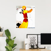 ヴィンテージ女子ゴルファープリント ポスター (ホームオフィス)