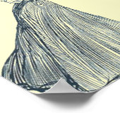 ヴィンテージ女子ゴルフファッションテンプレート ポスター (角)