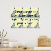 ヴィンテージ女子ゴルフファッションテンプレート ポスター (キッチン)