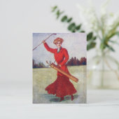 ヴィンテージ女子ゴルフファッション1910s ポストカード (スタンド正面)