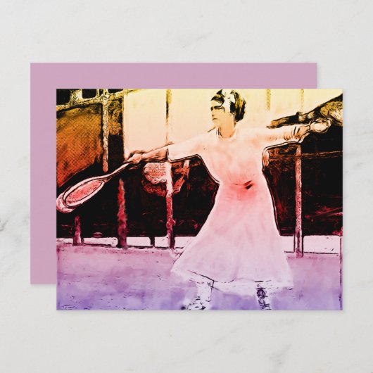 ヴィンテージ女子テニス選手 – おもしろい引用文 (正面/裏面)