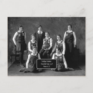 ヴィンテージ女子バスケットボールチーム, 1928, QC ポストカード