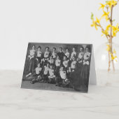 ヴィンテージ女子フェンシングチームノートカード カード (黄色い花)