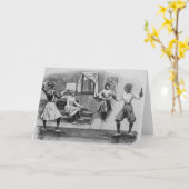 ヴィンテージ女子フェンシングBout Note Card カード (黄色い花)