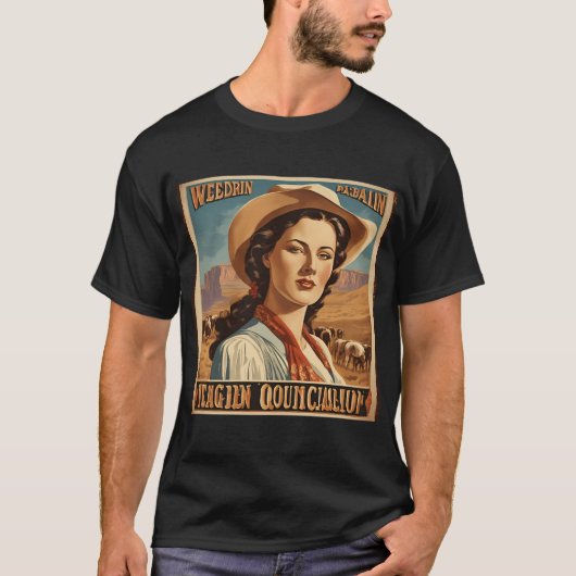 「ヴィンテージ女子ポスターTシャツ、1990年代シャツ Tシャツ (正面)