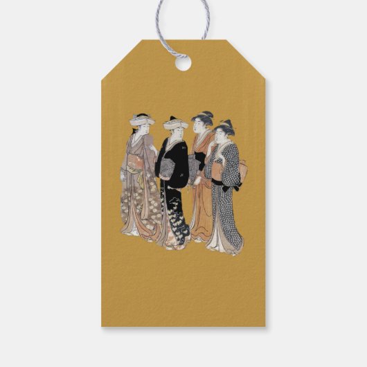 ヴィンテージ女子日本のグループ ギフトタグ (裏面)