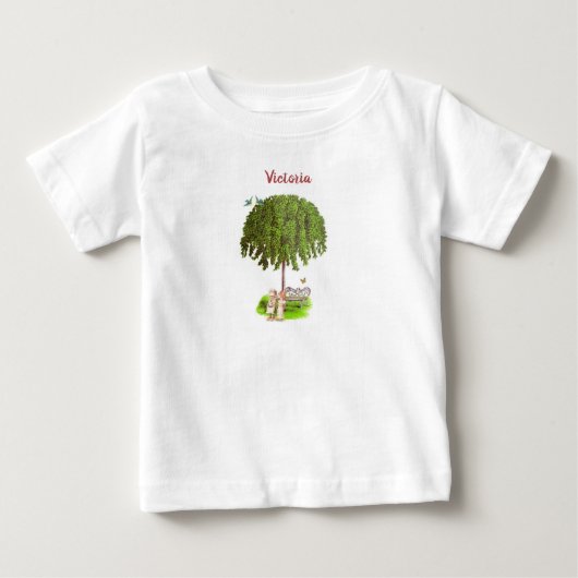 ヴィンテージ女子花集ベビーtシャツ ベビーTシャツ (正面)