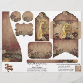 ヴィンテージ女性とバラジャンクジャーナルの切り抜き