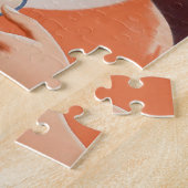 ヴィンテージ女性のお茶 ジグソーパズル (側面)