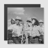 ヴィンテージ女性のカーボーイとカウボーイ写真はがき (正面/裏面)